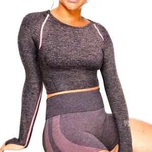 PINK | Victoria's Secret Seamless Long Sleeve Workout Crop Top | Sz. S